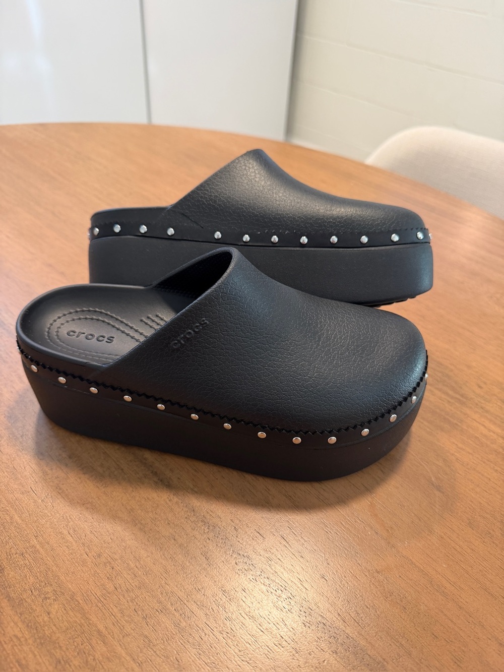 Dylan platform studded crocs